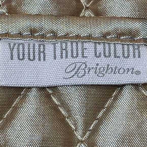 Brighton “Your True Color" Quilted Cosmetic Bag Travel Jewelry Pouches khaki - Picture 4 of 9